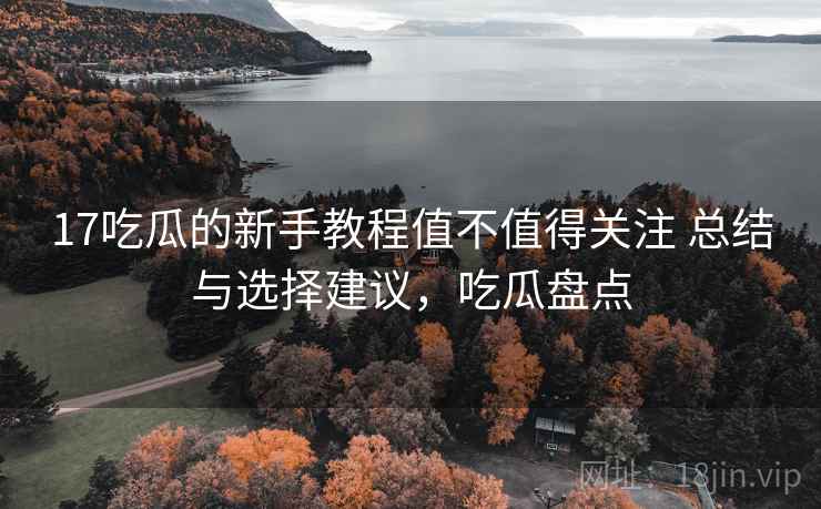 17吃瓜的新手教程值不值得关注 总结与选择建议，吃瓜盘点