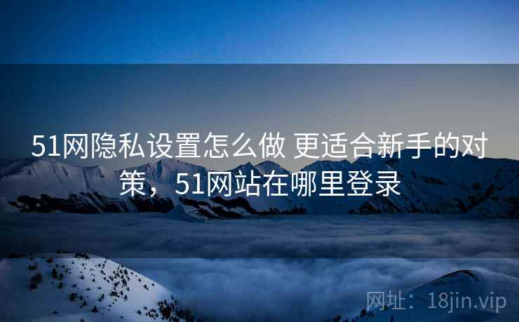 51网隐私设置怎么做 更适合新手的对策,51网站在哪里登录 51网隐私设置怎么做 更适合新手的对策,51网站在哪里登录