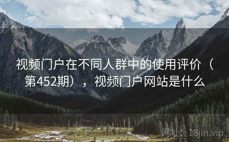 视频门户在不同人群中的使用评价（第452期），视频门户网站是什么
