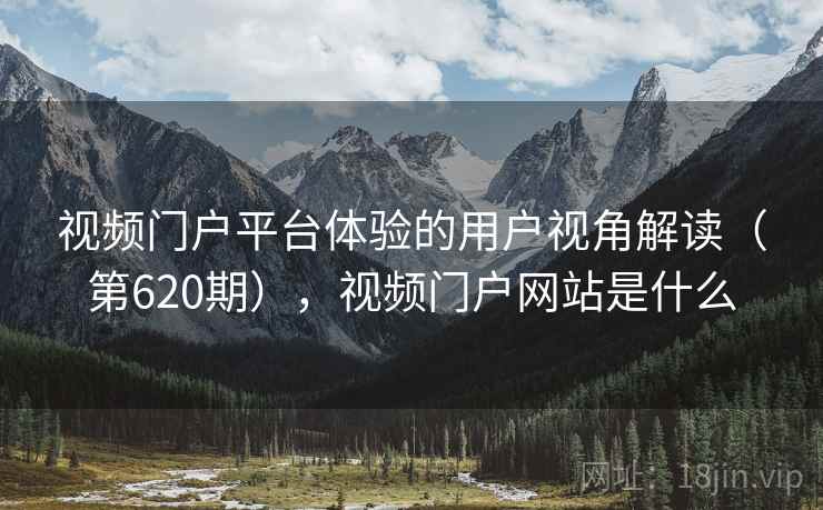 视频门户平台体验的用户视角解读（第620期），视频门户网站是什么