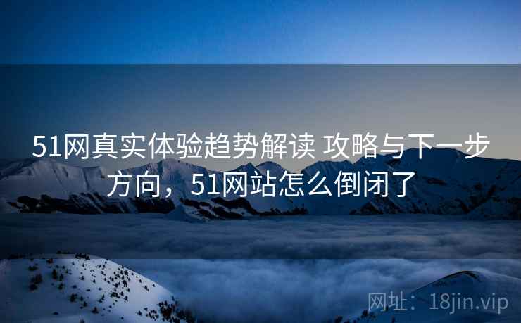51网真实体验趋势解读 攻略与下一步方向，51网站怎么倒闭了